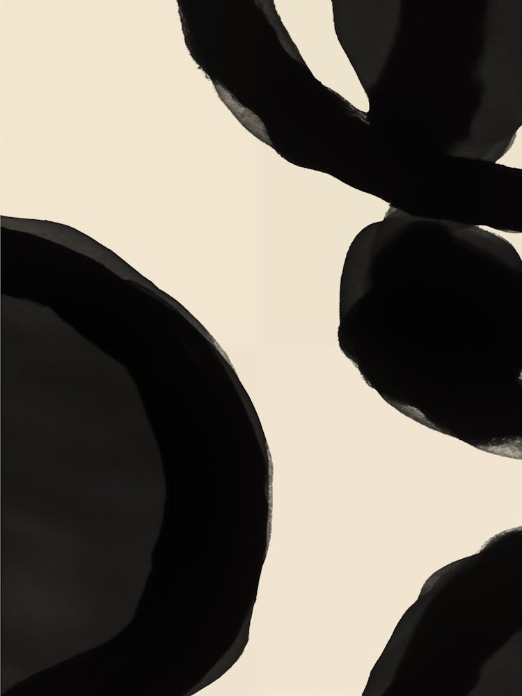 Black And Beige Abstract Painting 6