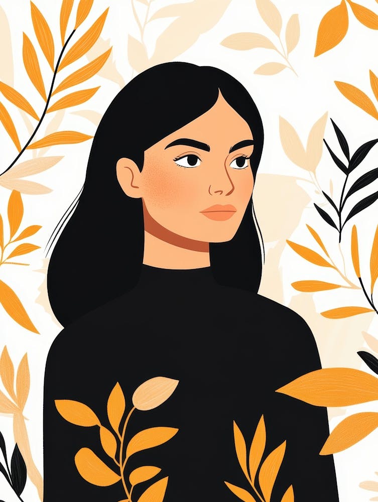 Portrait Of A Woman With Leaves 28