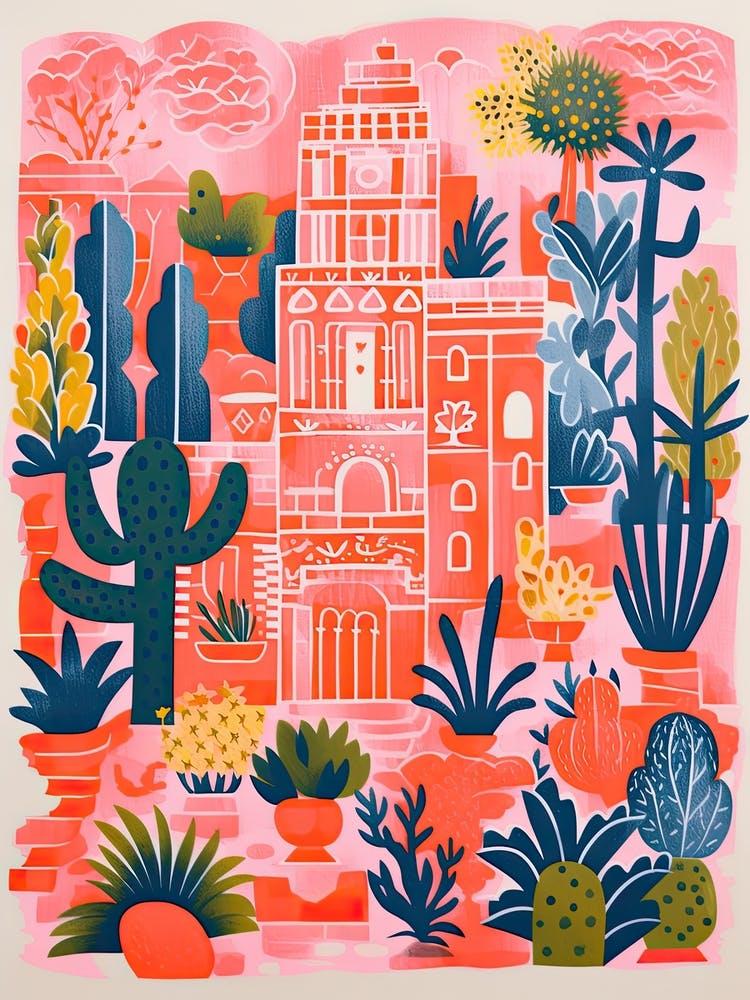 Aczar De Los Reyes Gardens Abstract Riso Style 2