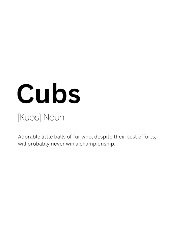 Cubs Definition Meaning 1