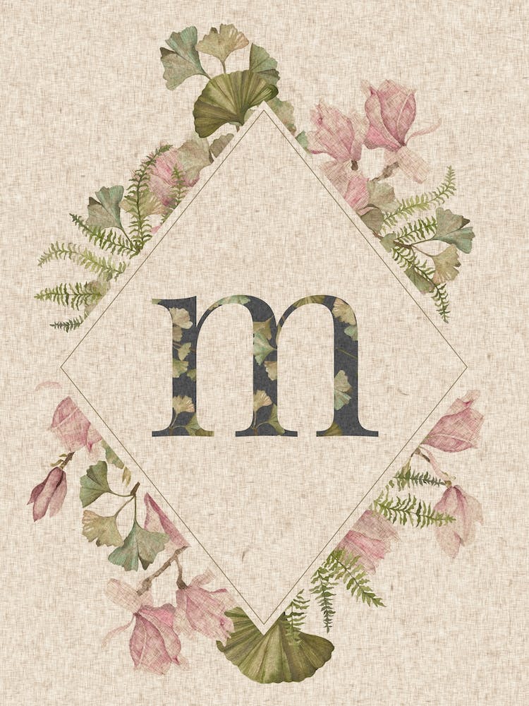 Floral Monogram M