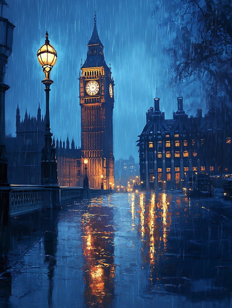 Fantasy Rainy Night In London 3
