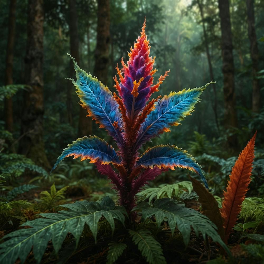 Rainbow Plant in Forest