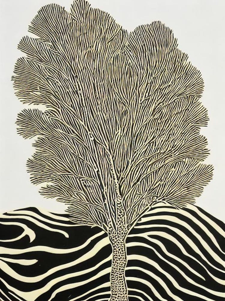 Acropora Tenius Ii Linocut