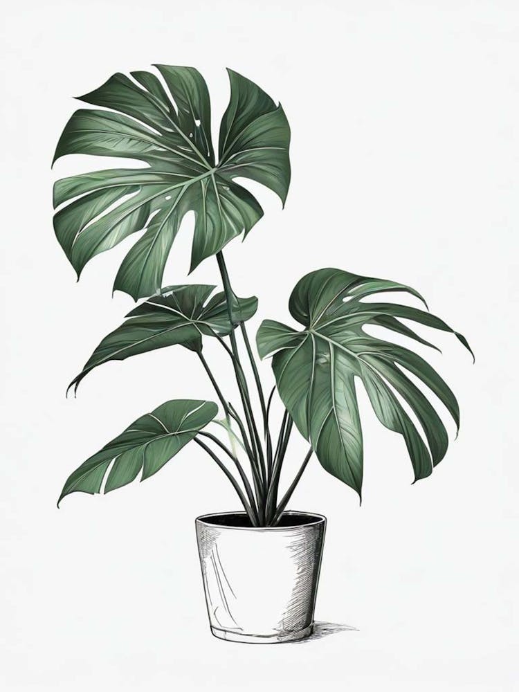 Monstera Obliqua Plant Living Room (4)
