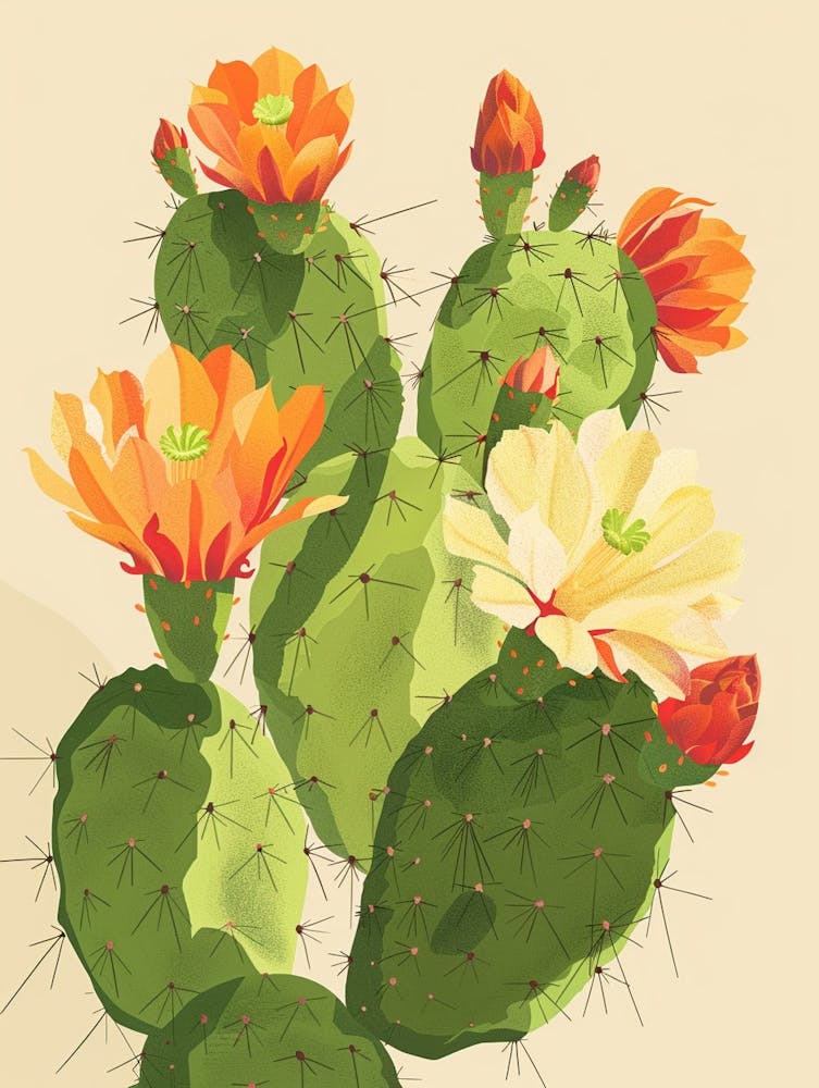 Prickly Pear Cactus Minimalist 2