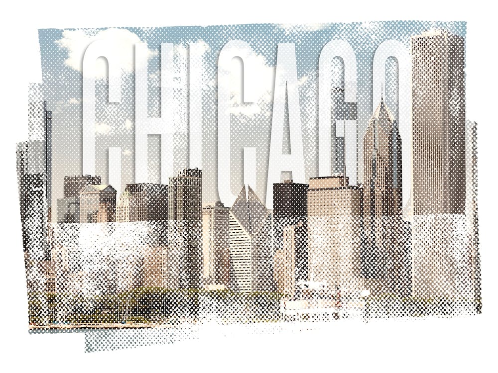 Chicago Skyline Vintage