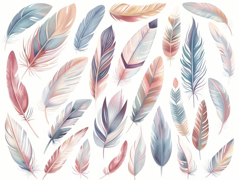 Watercolor Feathers 9