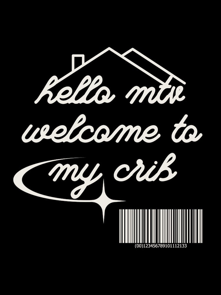 Welcome To My Crib Black