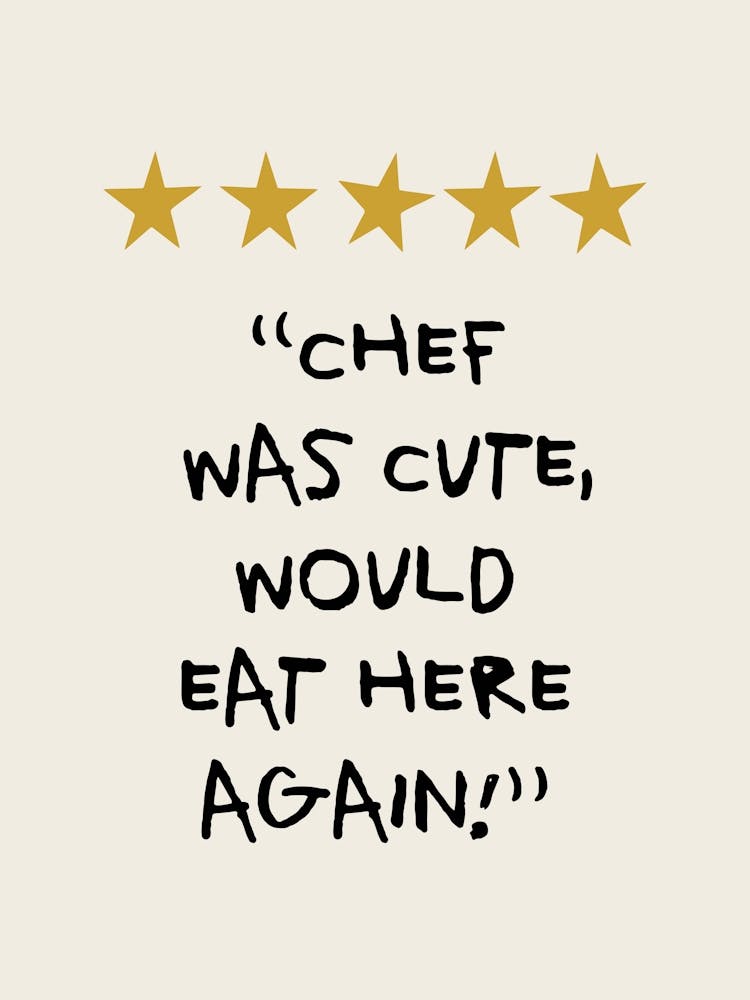 Chef Was Cute Rating Black Gold Kitchen