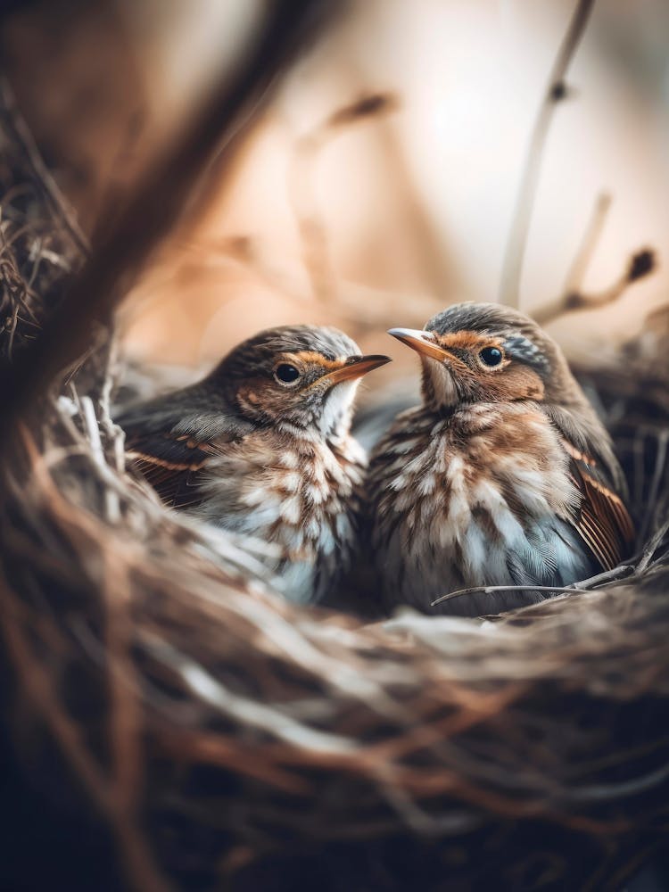 Birds In Nest