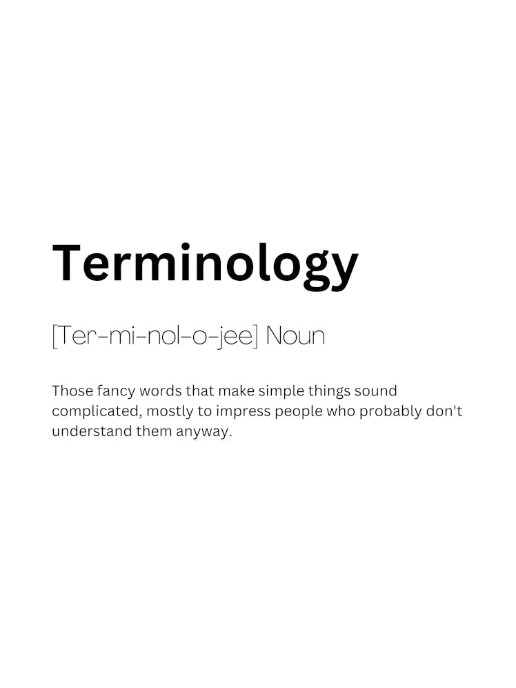 Terminology Definition Meaning