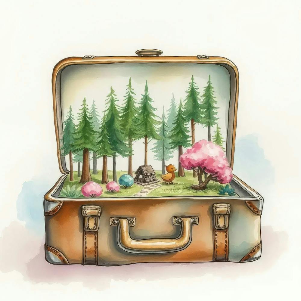 Suitcase In The Forest