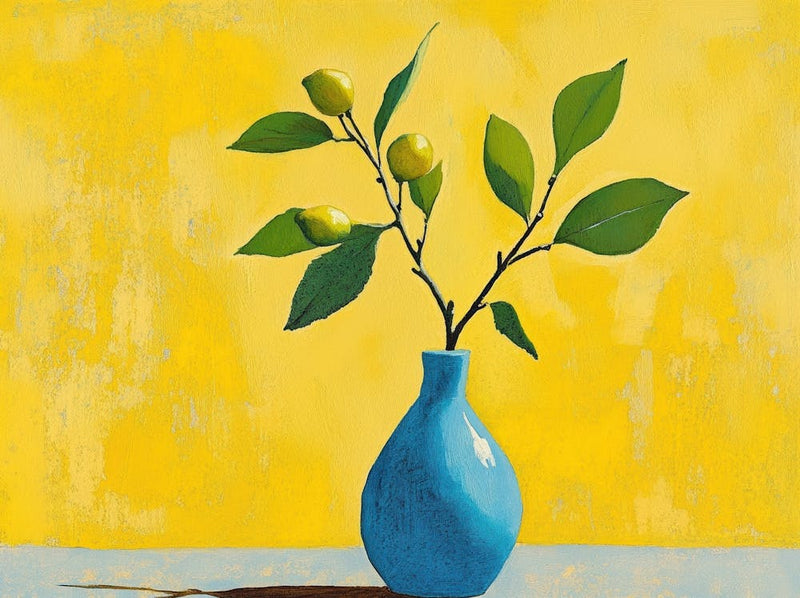 Lemons In A Blue Vase 3