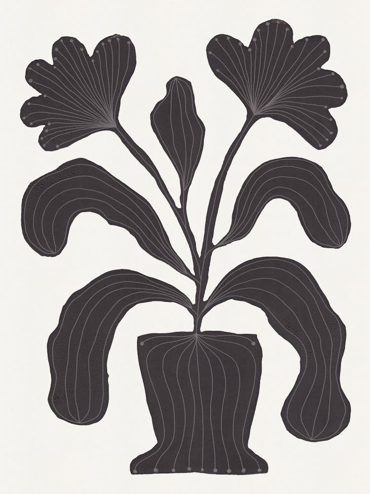 Linocut Flowers 2