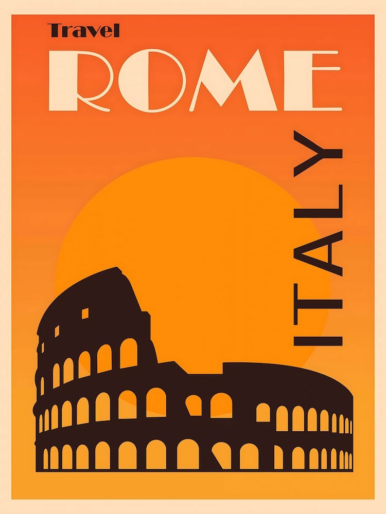 Italy, Rome Travel Poster, Karen Arnold