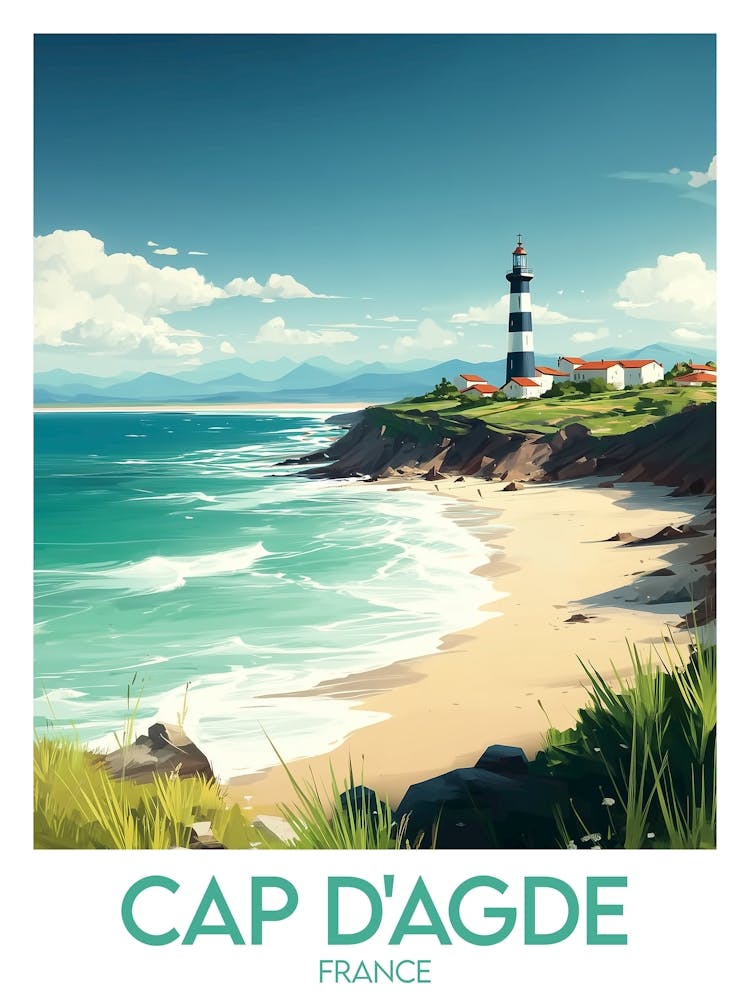 Affiche de voyage Cap D Agde