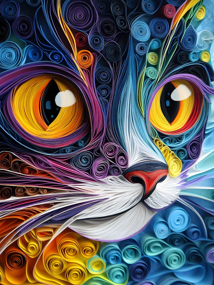 Quilling Cat 11