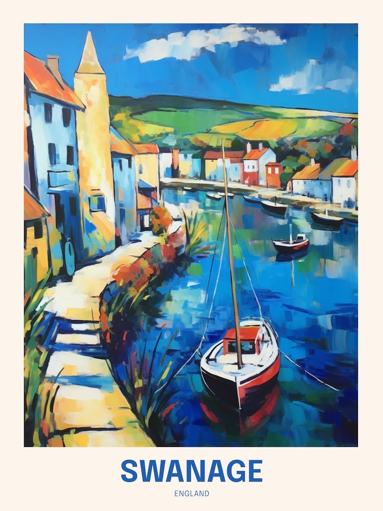 Swanage England 4 Uk Travel Poster