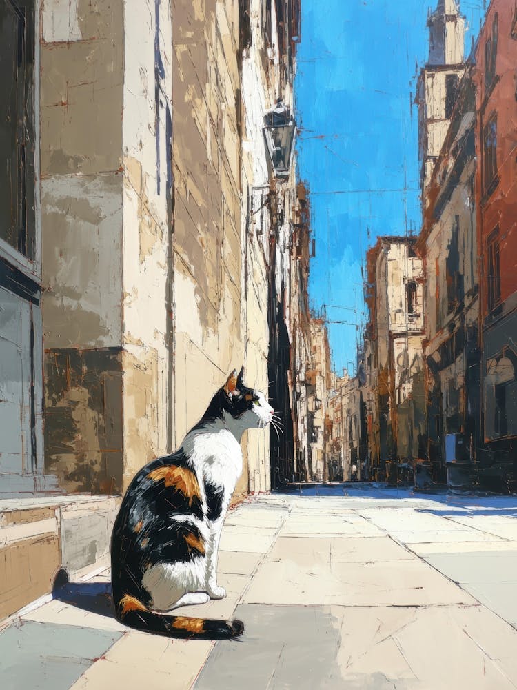 Cat On The Street 1
