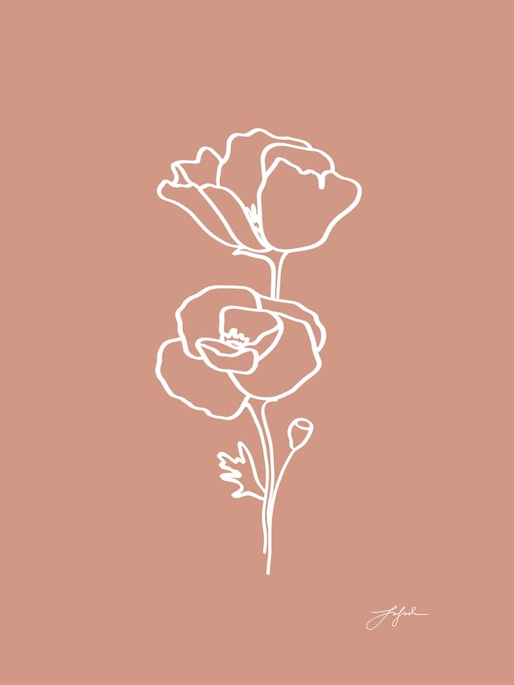 Flower Line Art No 483b