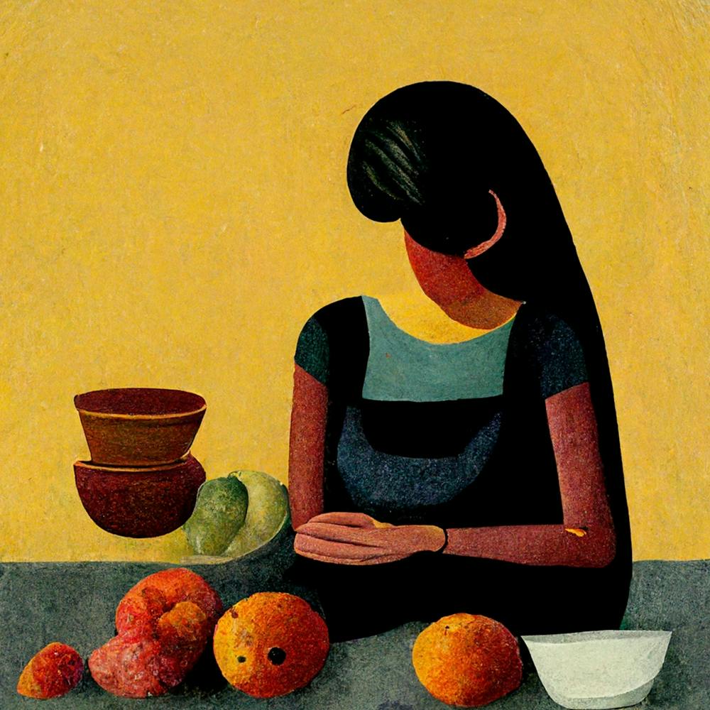 Girl With Still Nature