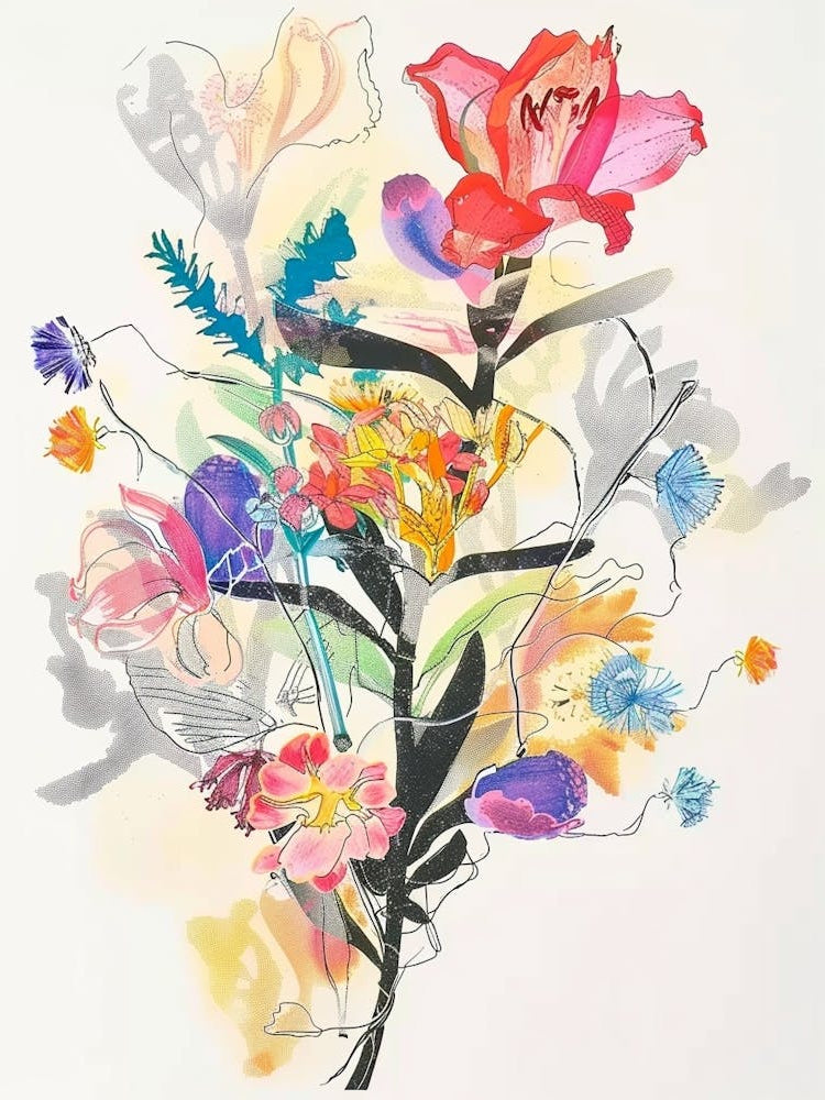 Kangaroo Paw 1 Collage Flower Bouquet