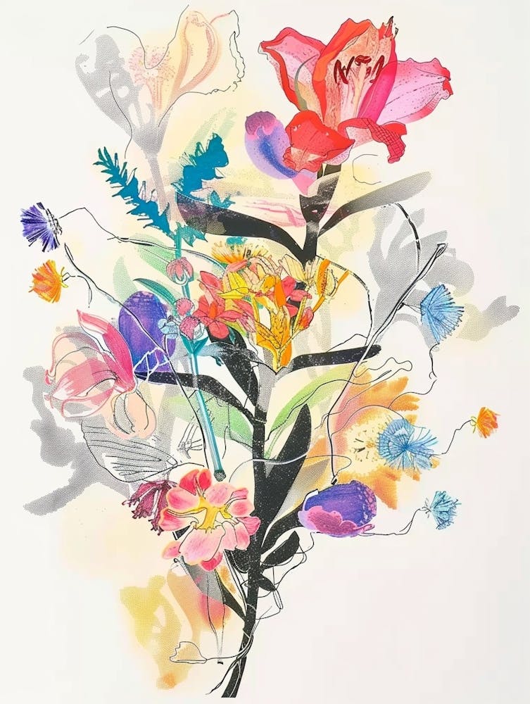 Kangaroo Paw 1 Collage Flower Bouquet