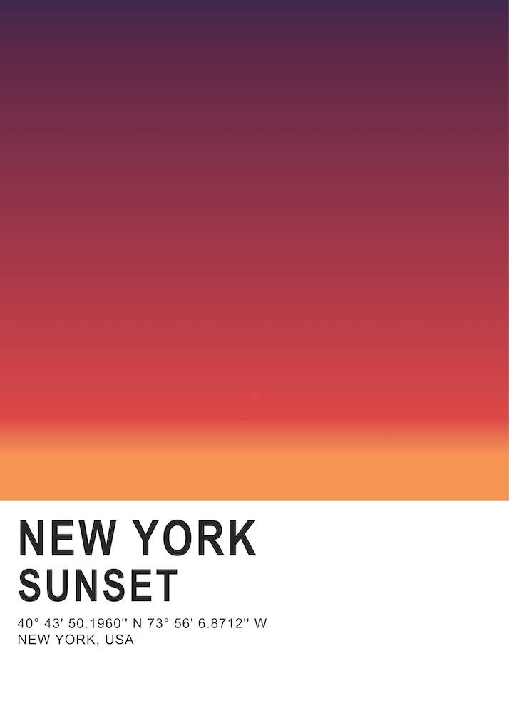 New York Sunset United States of America 1