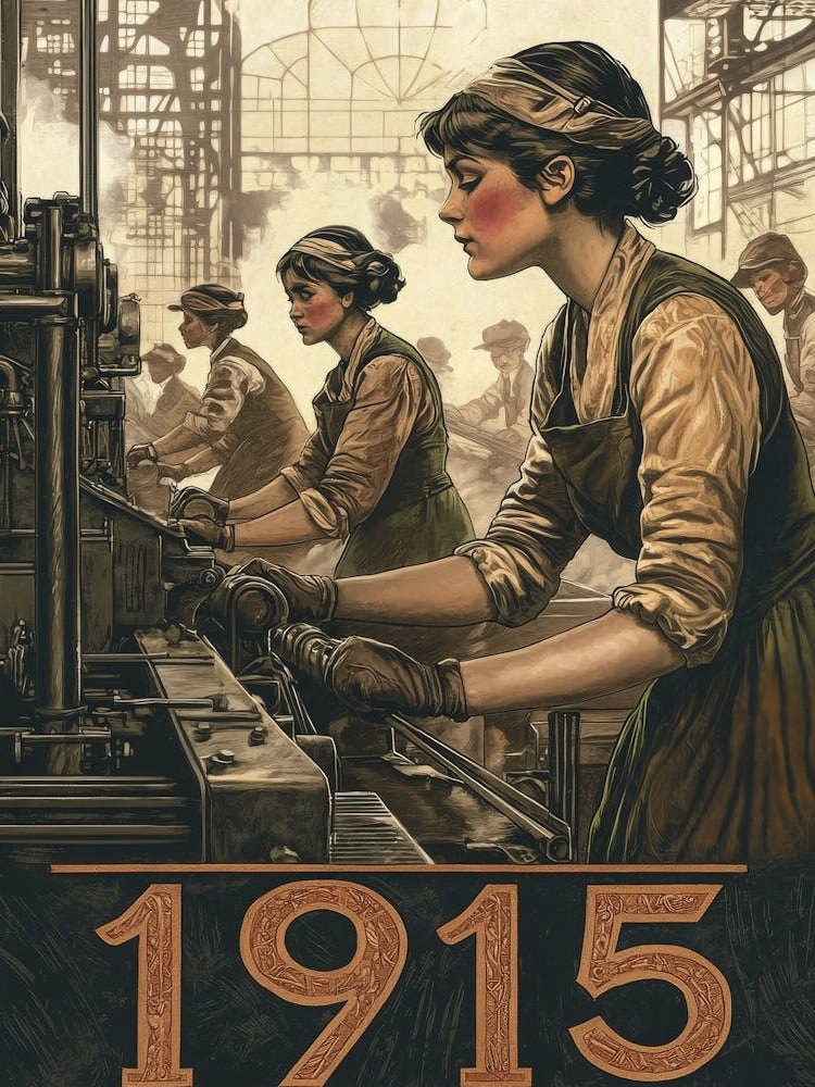 Aihrgdesign A Vintage Poster Showing Women Working In Factori 293d9267 6b65 41e4 B795 1138c47f329c 2
