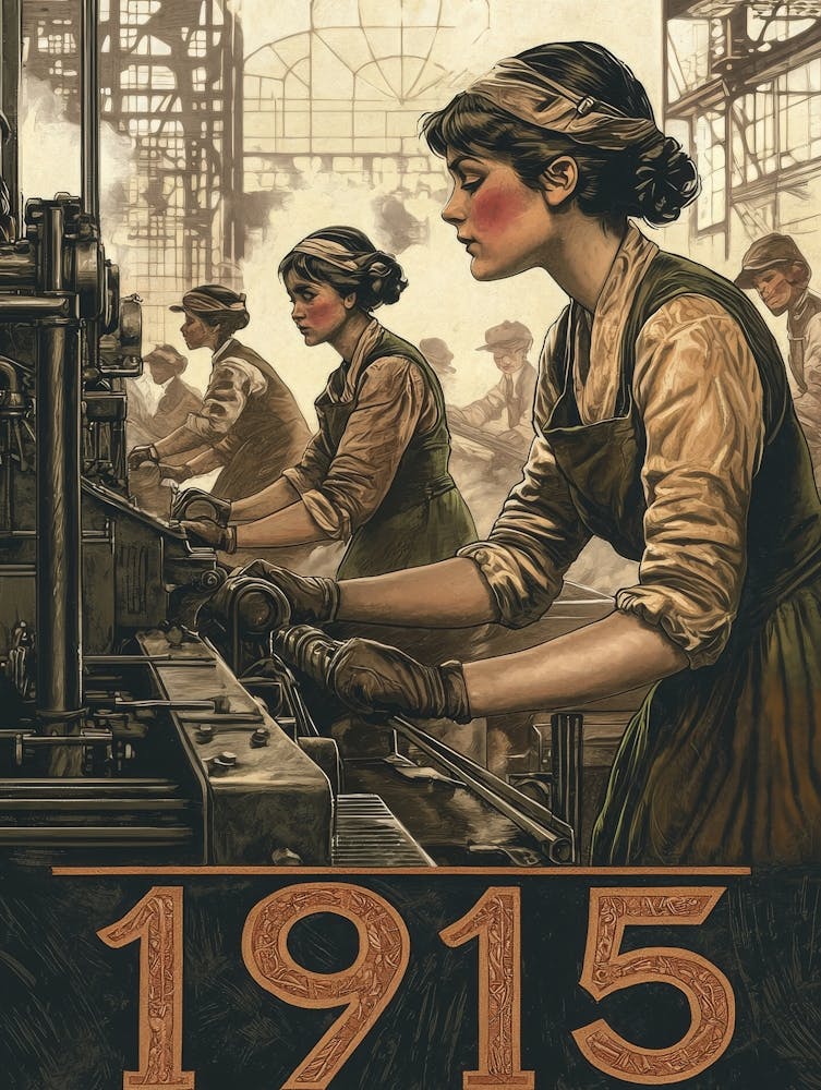 Aihrgdesign A Vintage Poster Showing Women Working In Factori 293d9267 6b65 41e4 B795 1138c47f329c 2