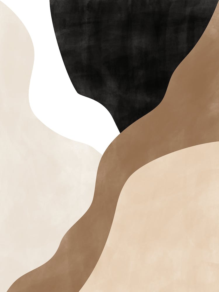 Affiche Abstraite Marron Beige N°1