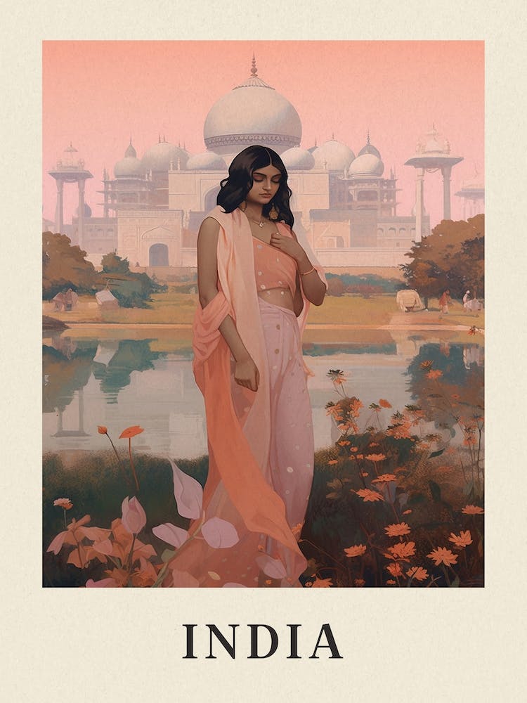 Vintage Travel Poster India 3