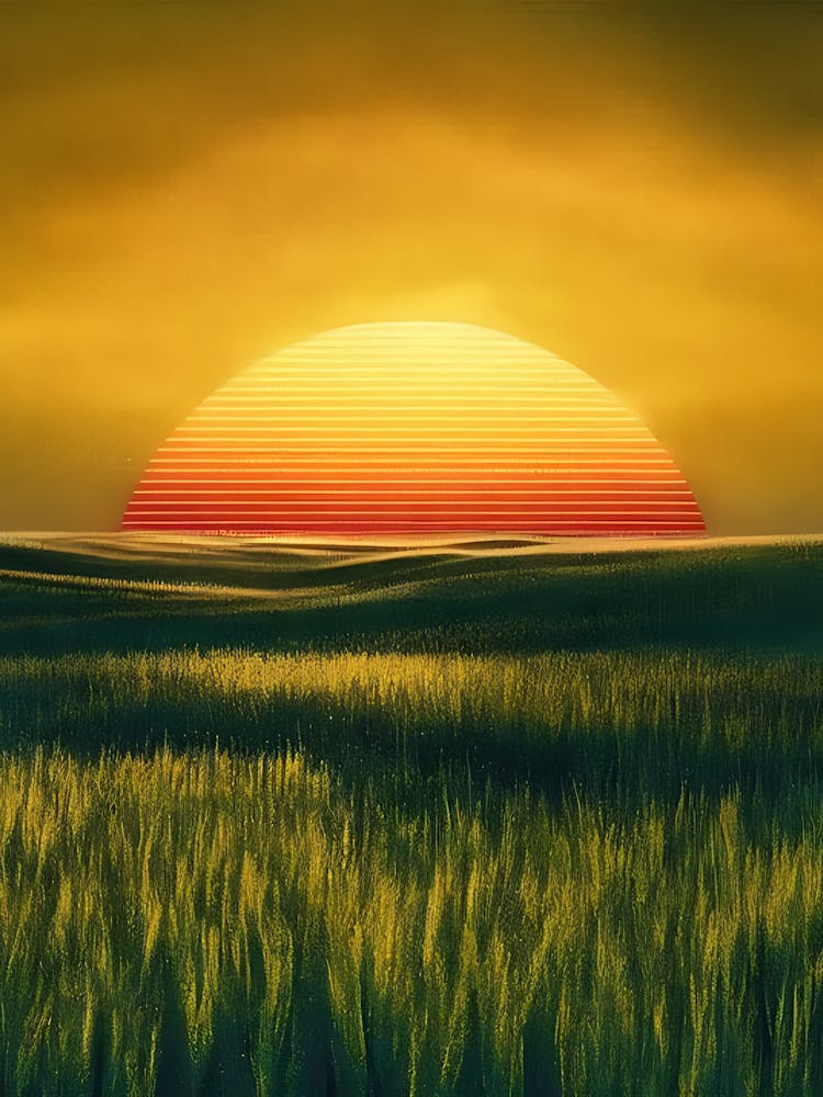 Sunset In The Field