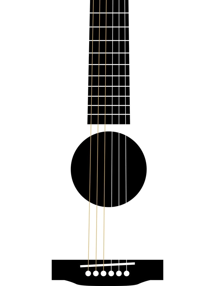 Black and White Guitar