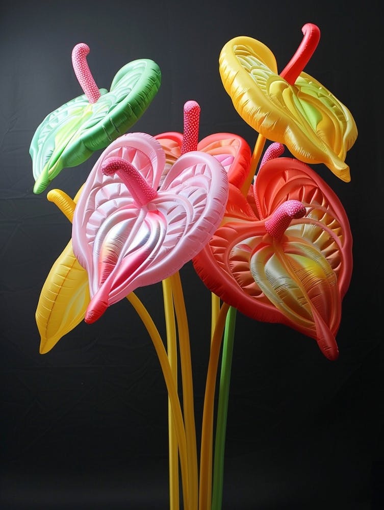Helle aufblasbare Blumen Flamingoblume 2