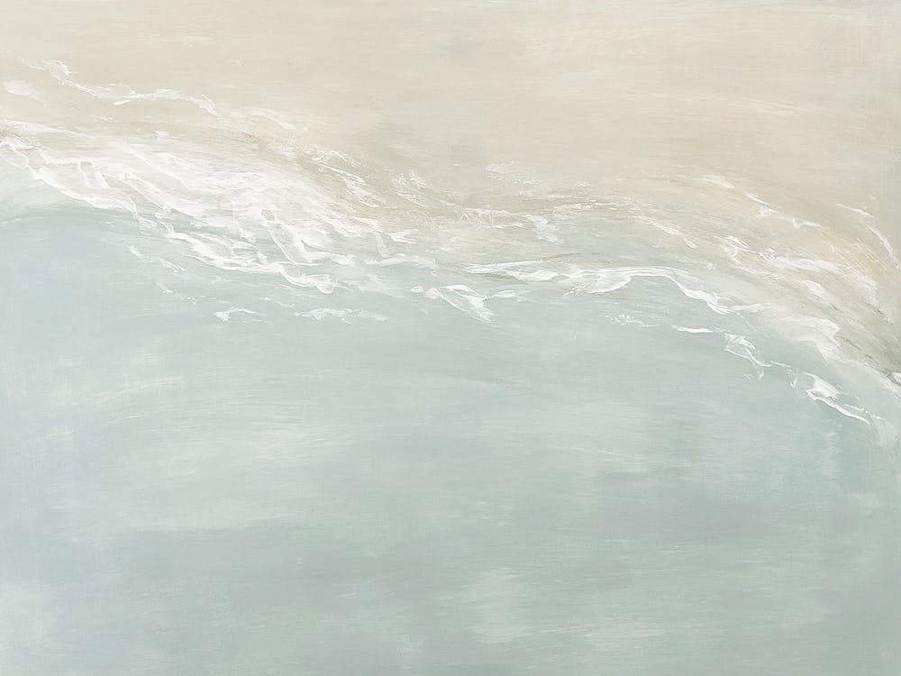 Tranquility - Abstract Water Beach Modern Coastal Landscape Painting