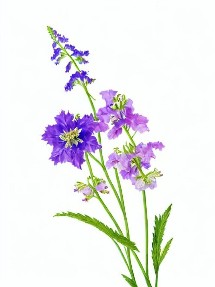 Delphinium 2 Watercolour Flower