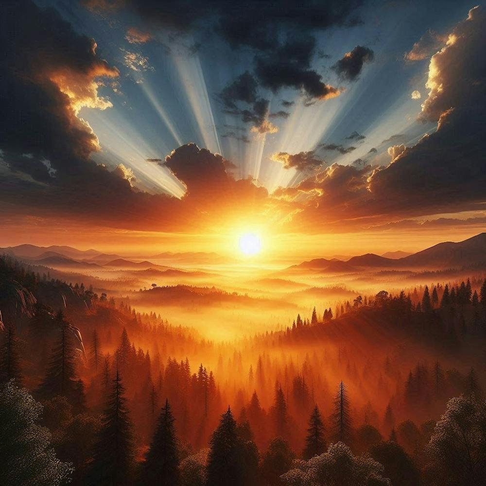 Sunrise Over The Mountains