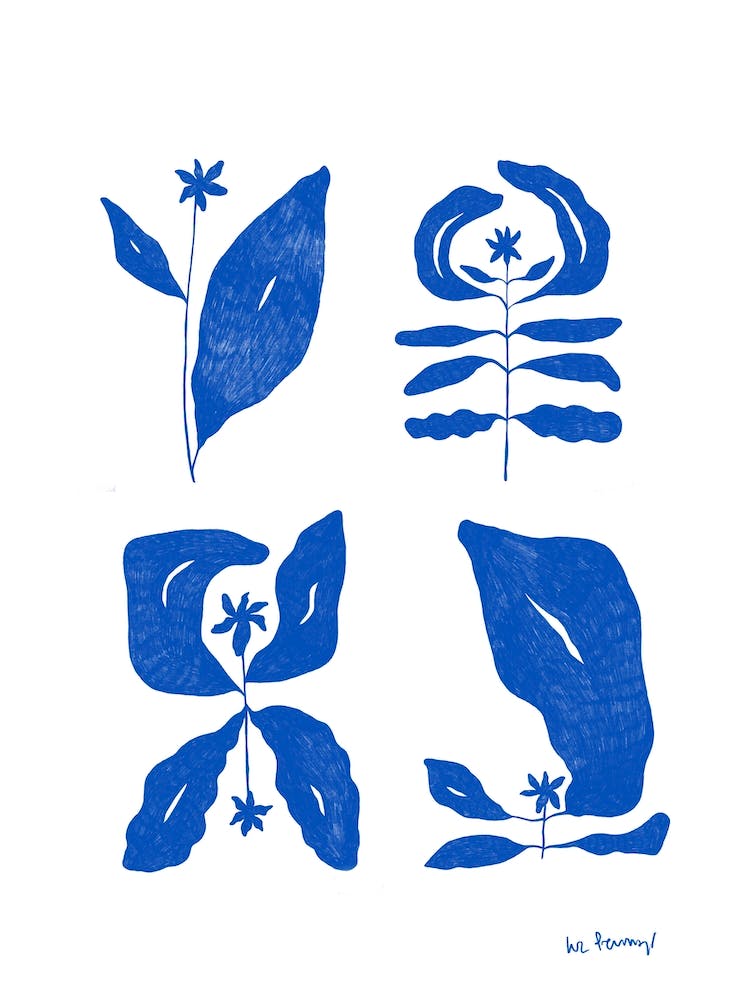 Blue Flower Variations 5