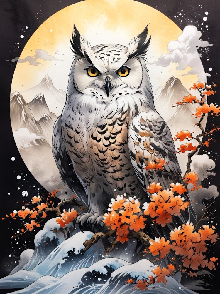 Owl In The Moonlight
