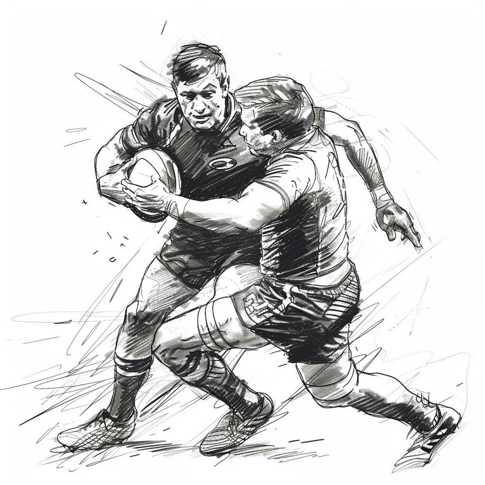 Laufende Rugbyspieler 2
