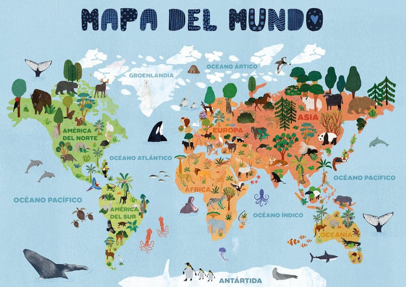 World Map Spanish