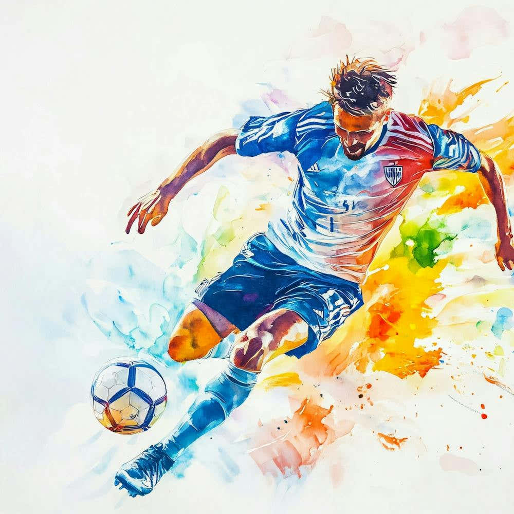 Soccer Player Kicking The Ball 7