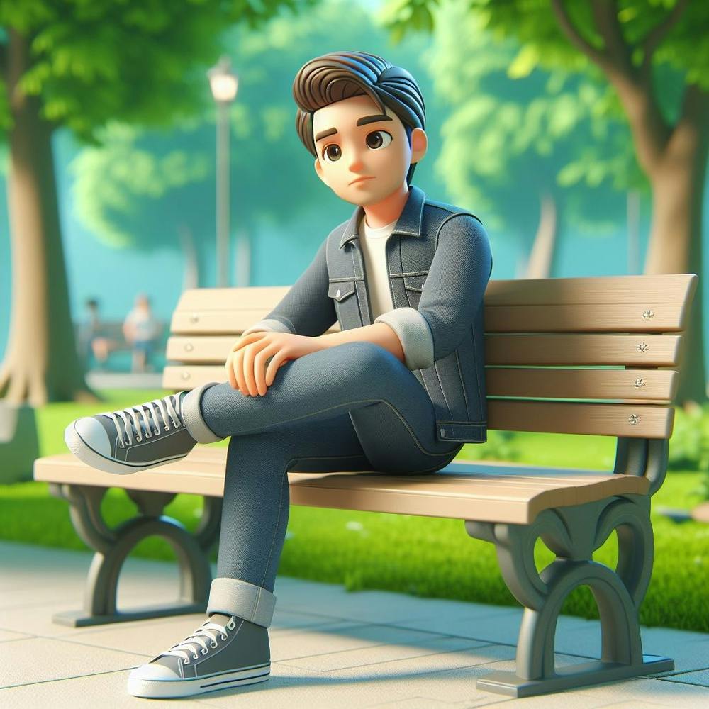 Young boy thinking about something, peaceful