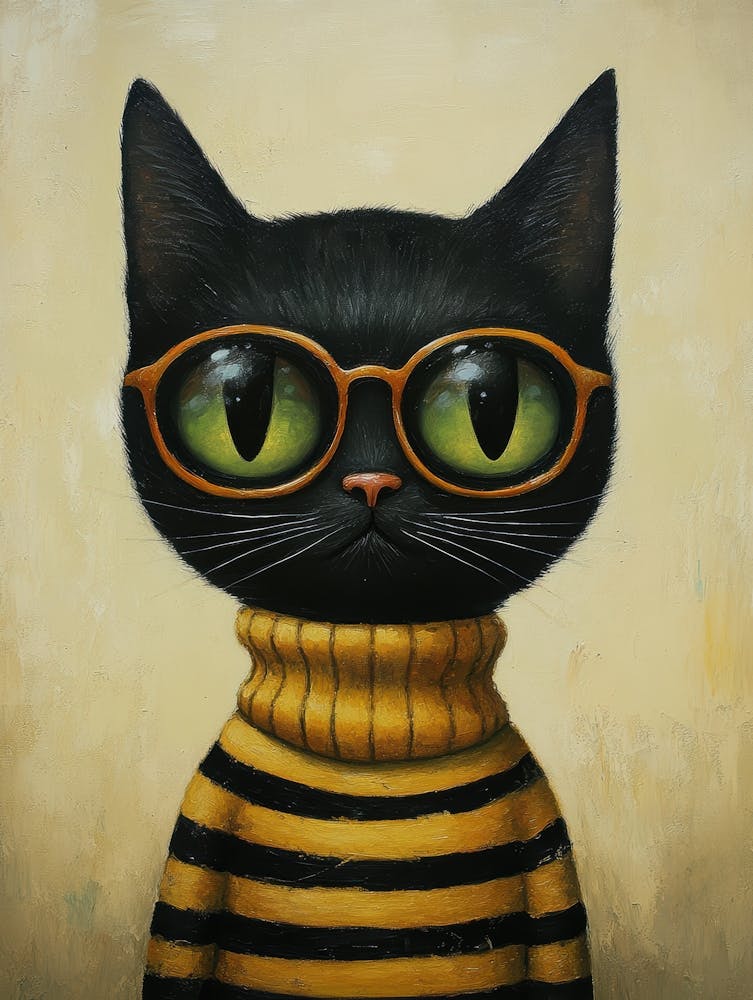 Cat With Glasses 2