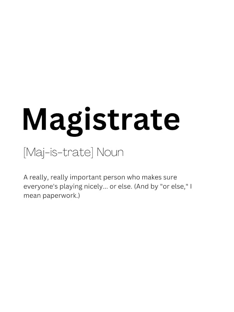 Magistrate Definition Meaning
