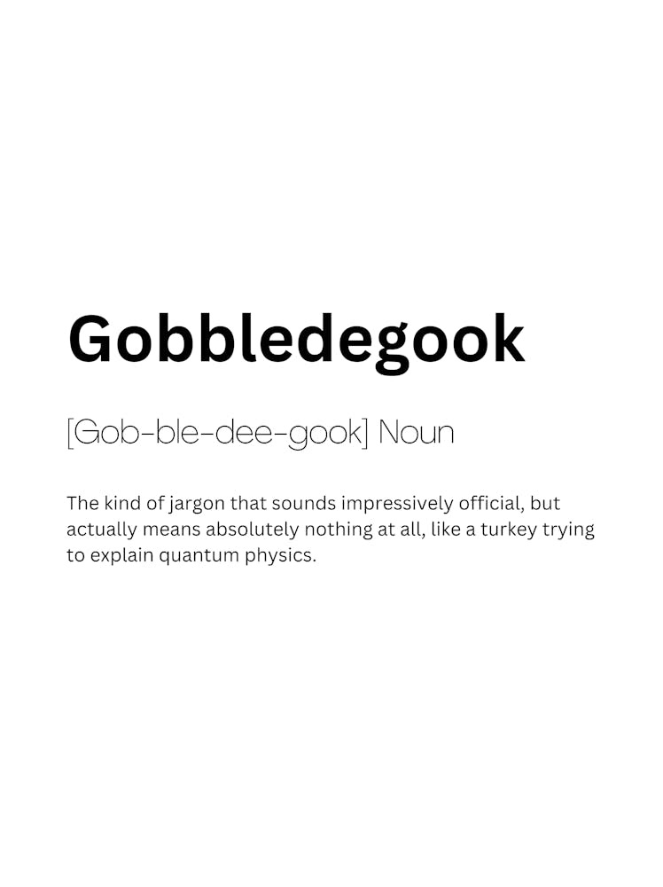 Gobbledegook Definition Meaning 1
