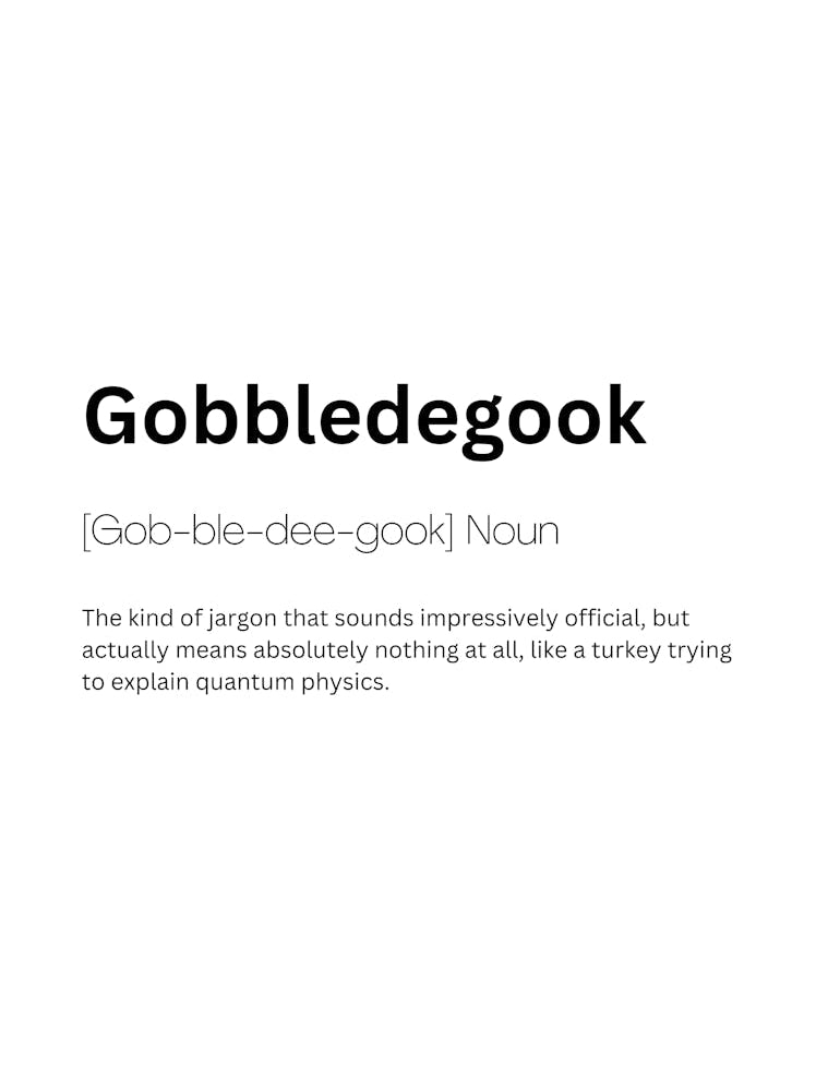 Gobbledegook Definition Meaning 1