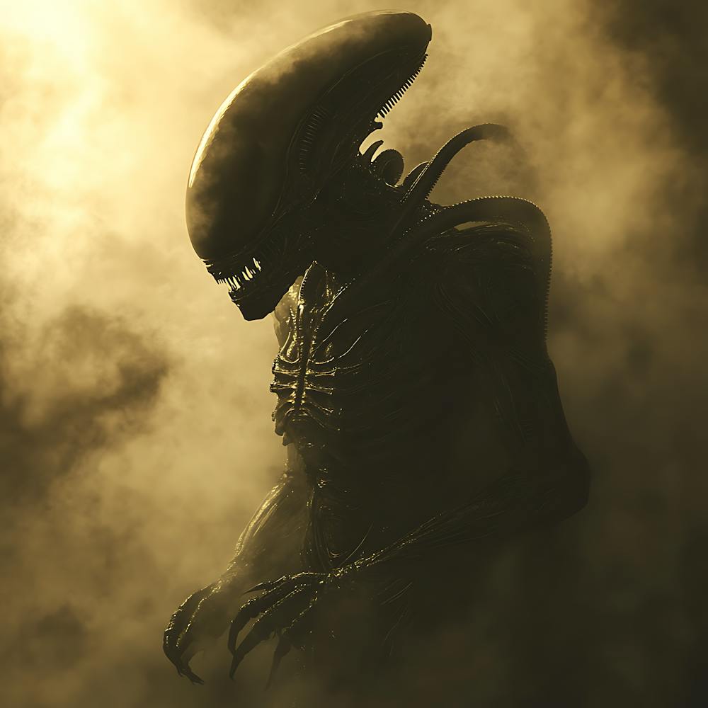 Alien Emerging From Shadows 1